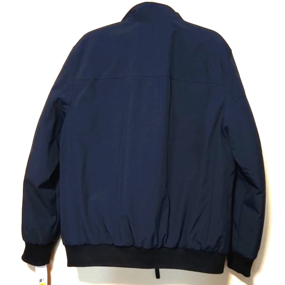 NWT! Calvin Klein Infinite Stretch Water Resistant Bomber Jacket Blue Medium - Picture 15 of 16
